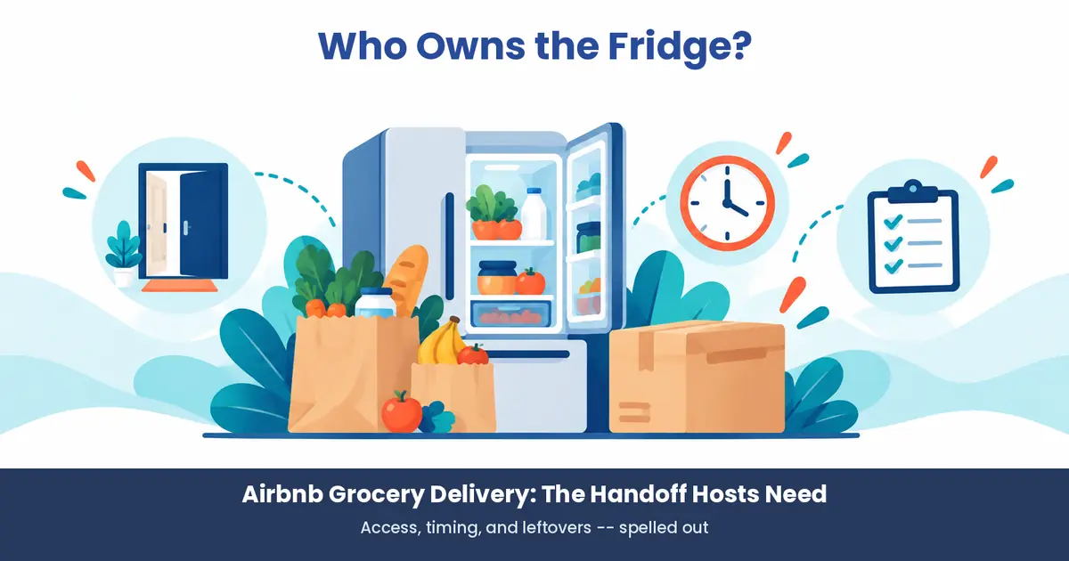Airbnb grocery delivery — who owns the fridge and delivery handoff