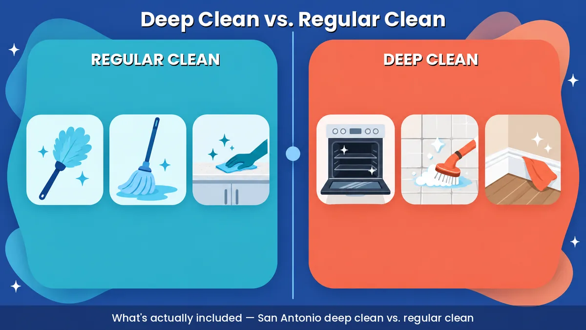 Deep clean vs regular clean San Antonio