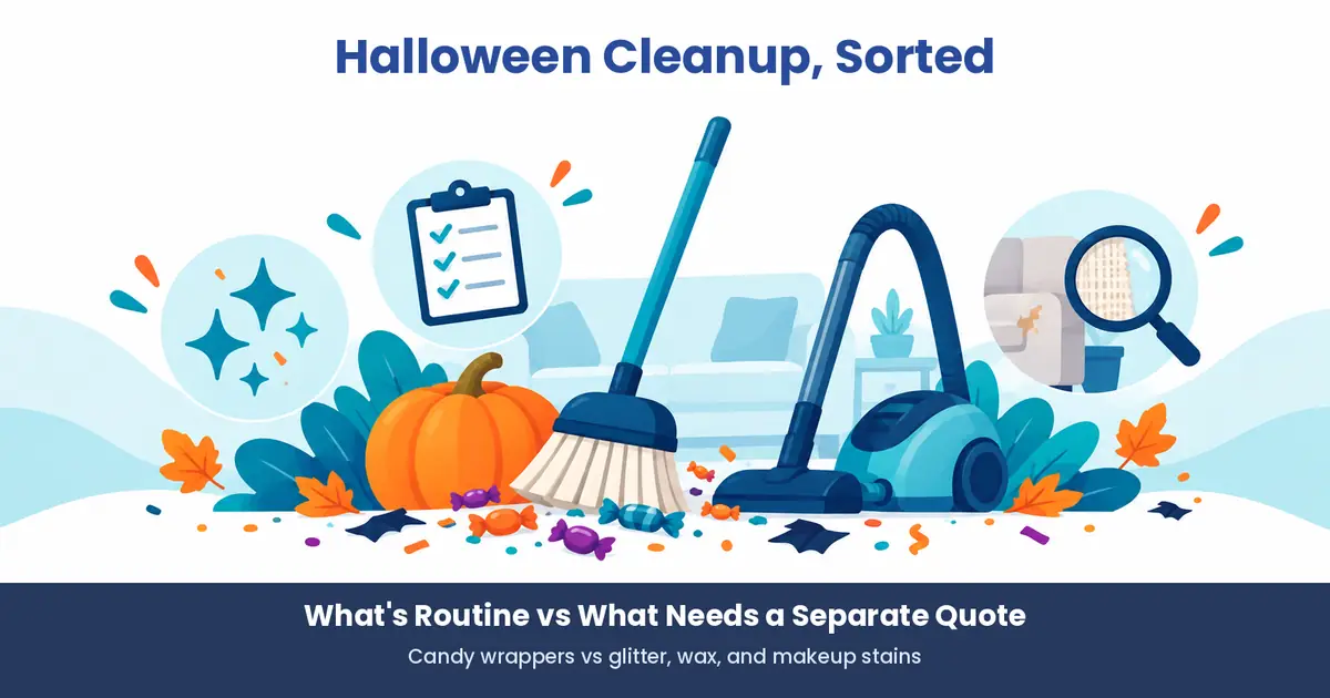 Halloween cleanup San Antonio — what's routine vs what needs a separate quote